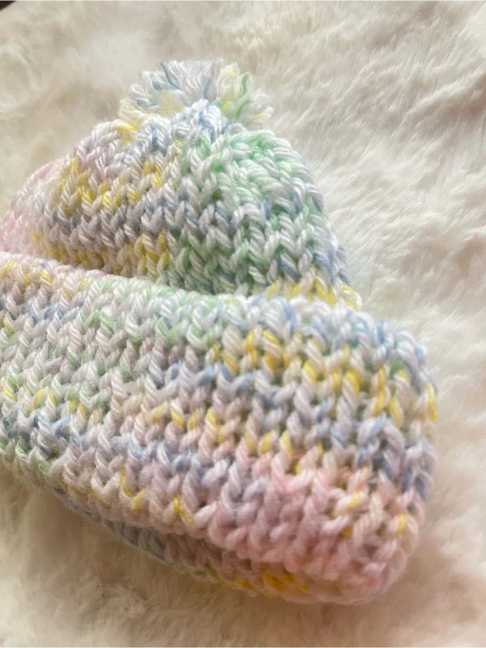 Pastel Multicolor Knit Beanie for Kids